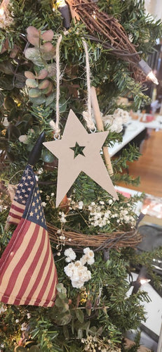 Wooden Cut Out Star Ornaments