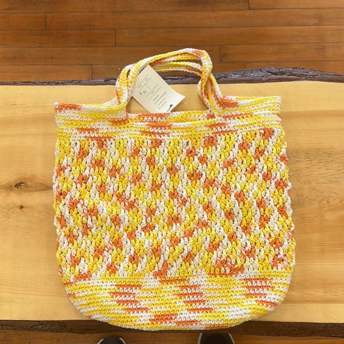 Hand crochet handbag