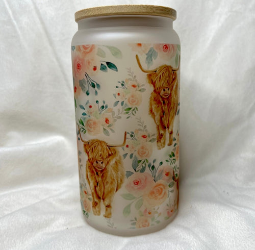 Highland Floral Glass Jar