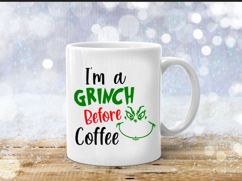 Grinch Before Coffee Mug