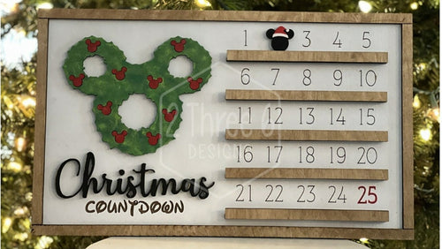 Mickey Countdown To Christmas Sign