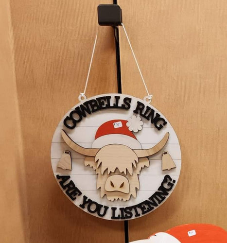 Cowbells Ring Cow Door Sign