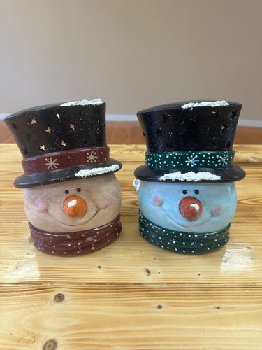 Ceramic Snowmen Heads
