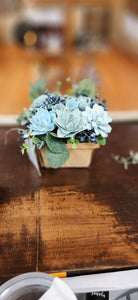 Blueberry Box Wooden Flowers