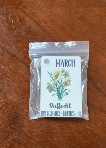 March Birth Flower Keychain