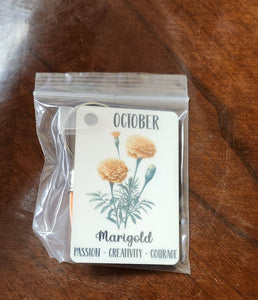 October Birth Flower Keychain