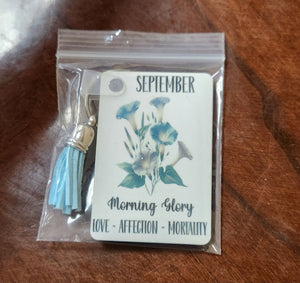 September Birth Flower Keychain