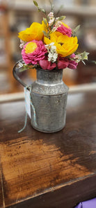 Milk Can Wooden Flowers