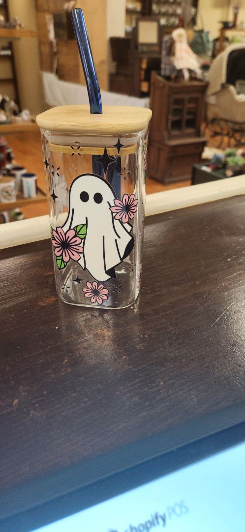 Ghost Glass Jar
