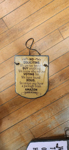 No soliciting Slate Sign