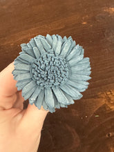 Load image into Gallery viewer, Light blue wood floral pen