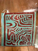 Load image into Gallery viewer, Red linocut art