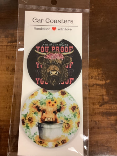 You proof car coasters