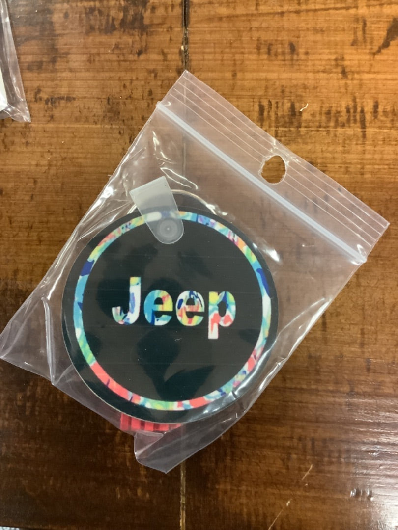 Round Jeep keychain