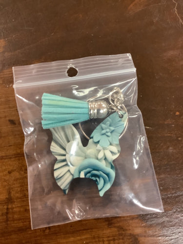 Blue butterfly keychain