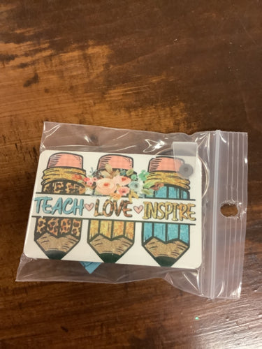 Teach love inspire keychain