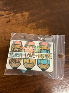 Teach love inspire keychain