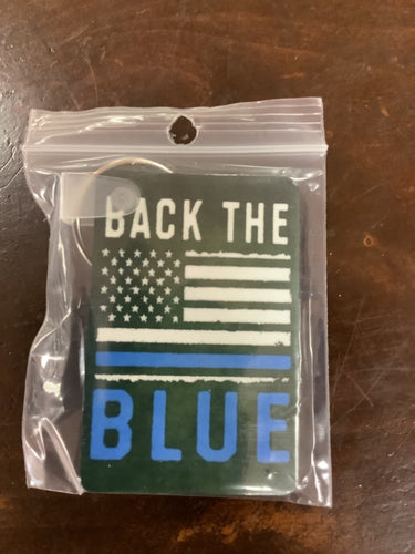 Back the blue keychain