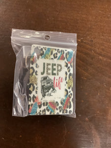 Rainbow Jeep life keychain