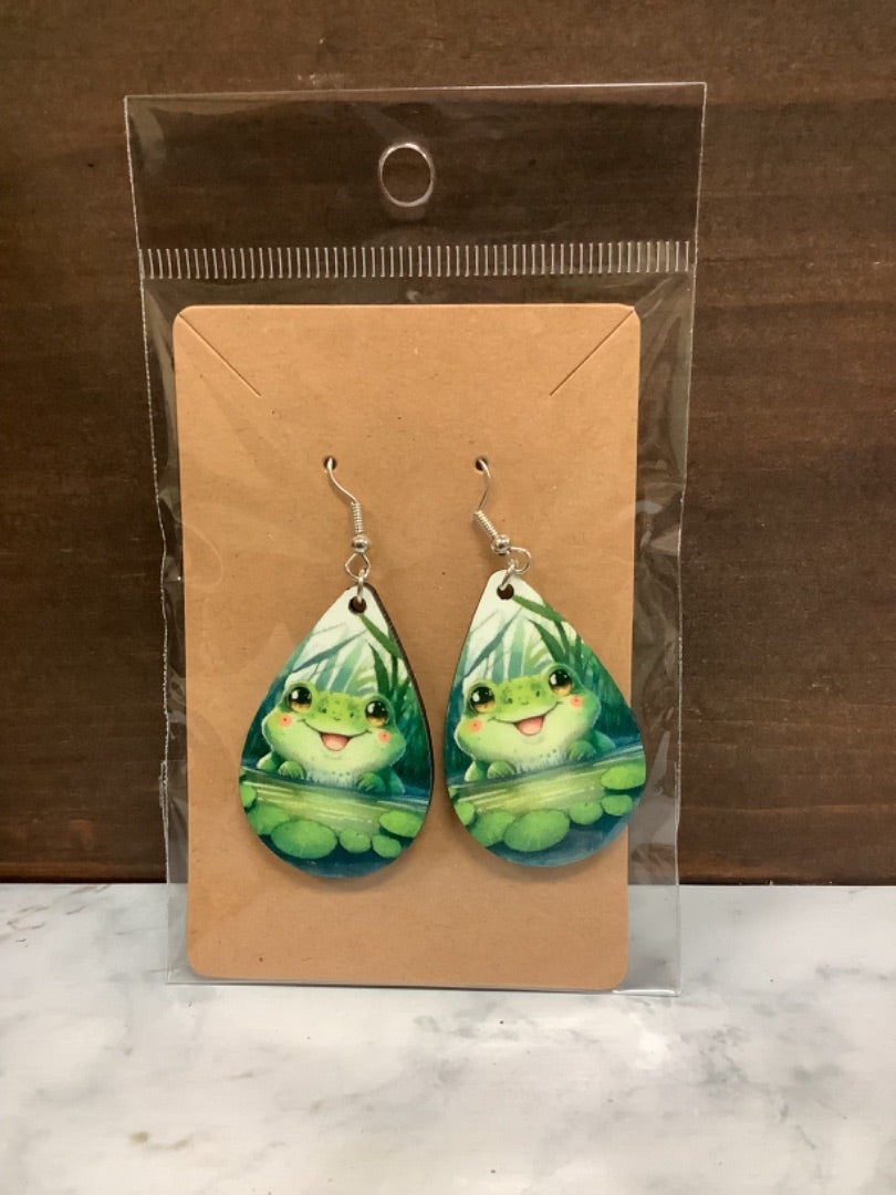 Frog earrings