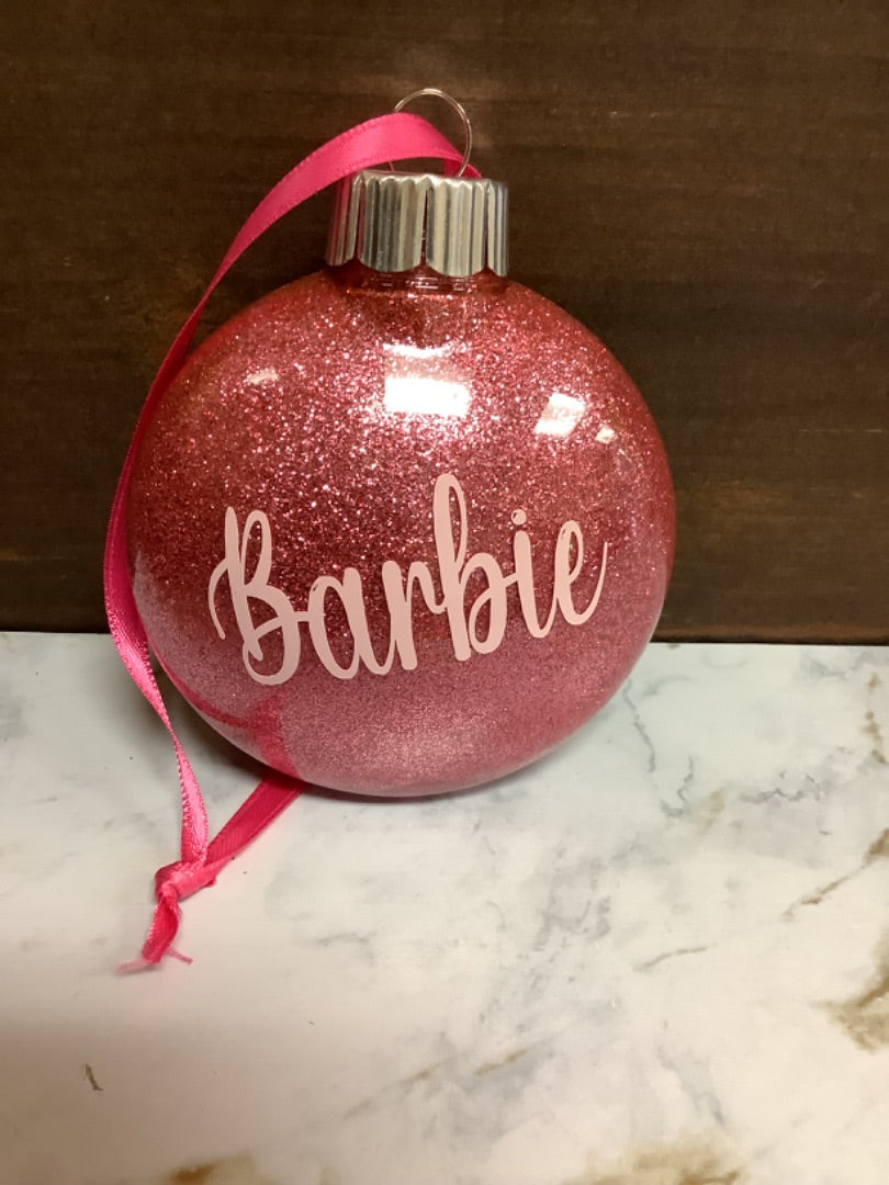 Barbie sparkle ornament