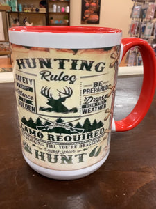Hunting rules coffee cup