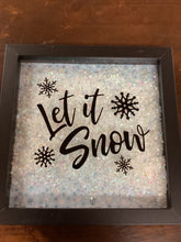 Load image into Gallery viewer, Let it snow shadow box