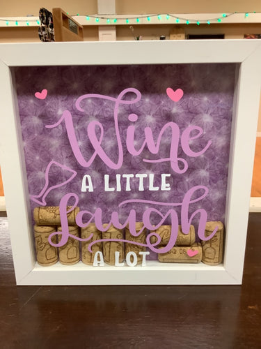 Wine and laugh shadow box