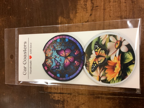 Butterfly car coasters