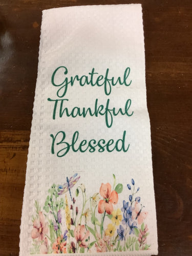 Grateful dish towel