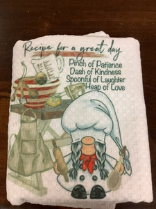 Recipe for great day towel