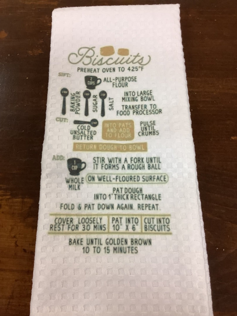 Biscuit recipe dish towel