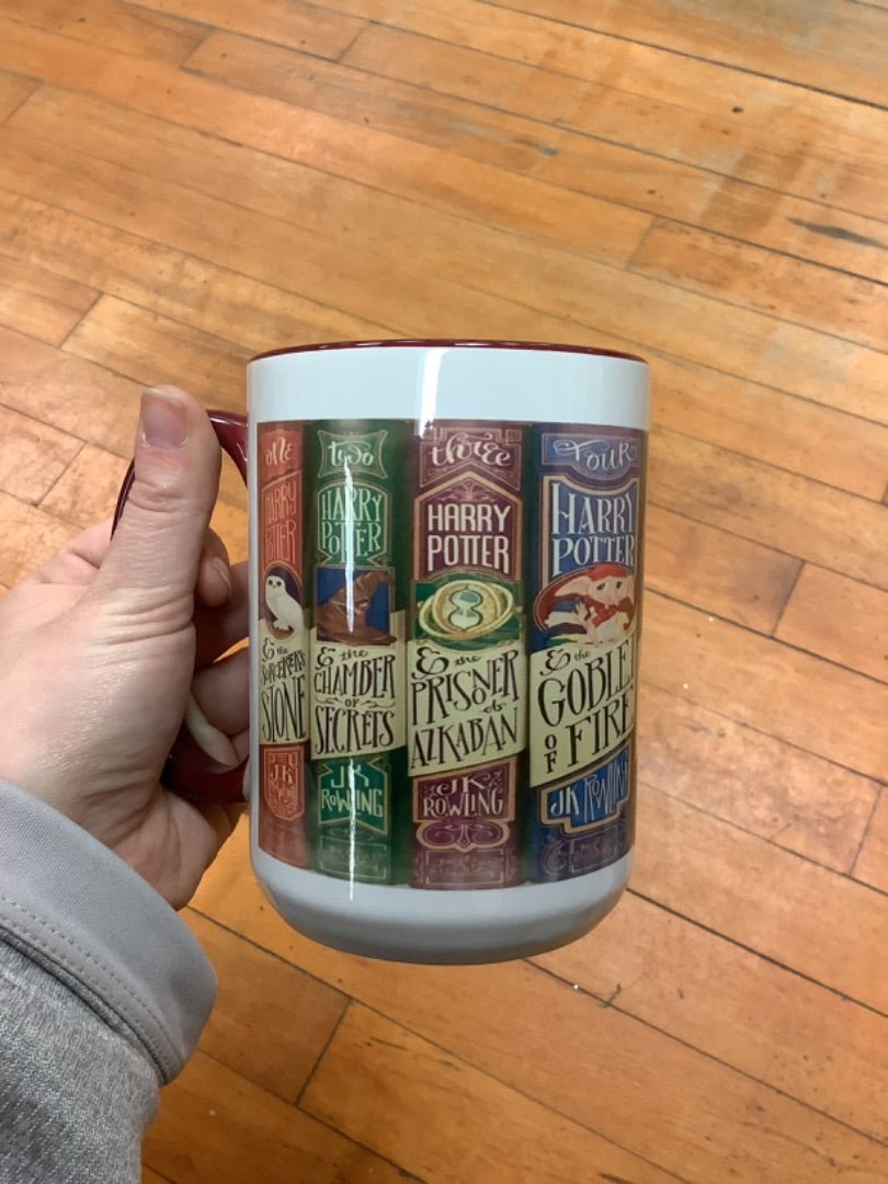 Harry Potter books coffee mug