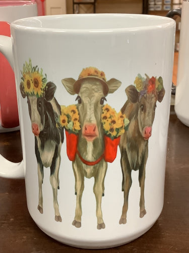 3 cow coffee mug