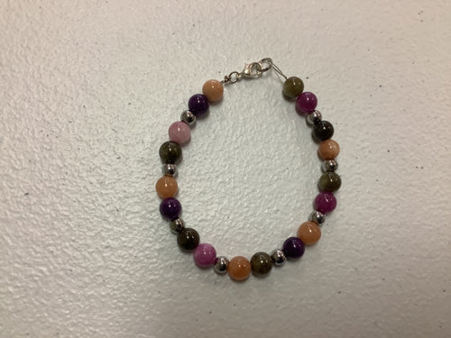 Green purple bracelet