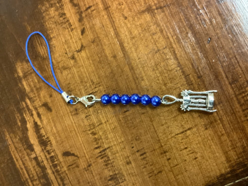 Blue wine opener charm
