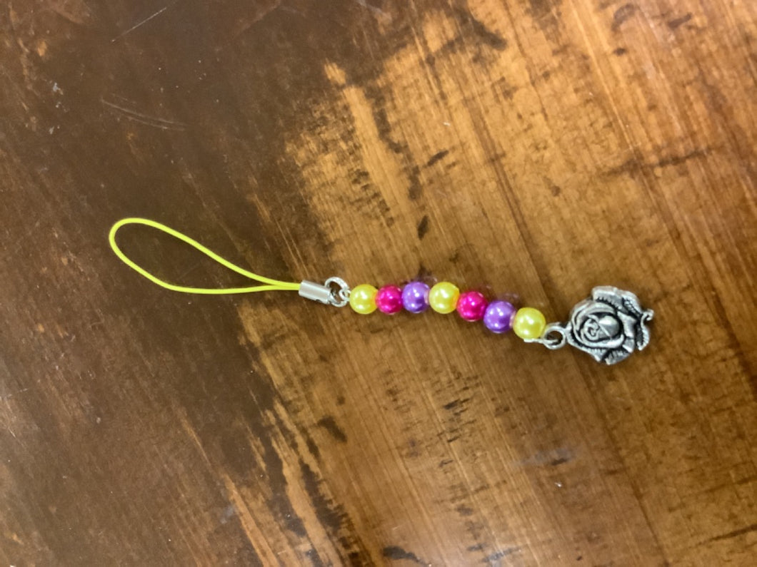 Colorful rose charm