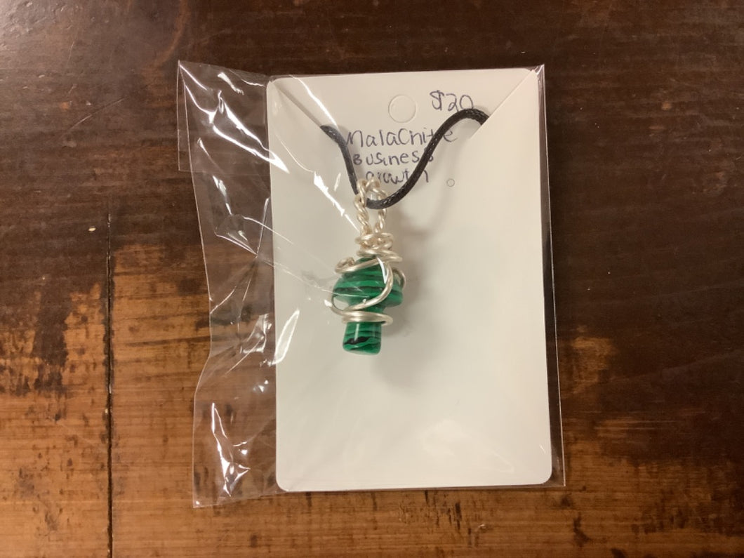 Malachite Mushroom Necklace