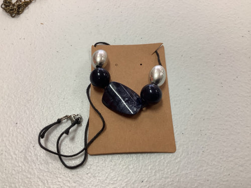 Black rock necklace