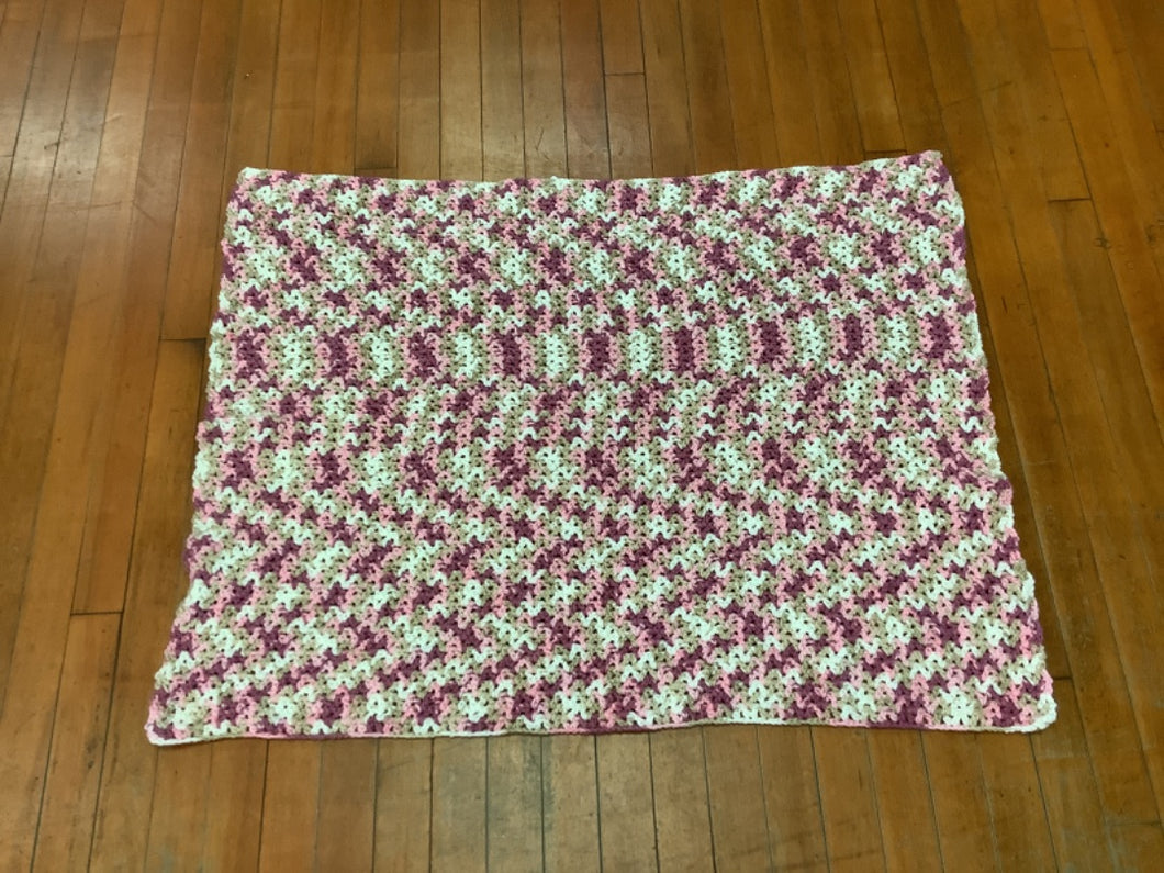 Pink Crocheted Blanket