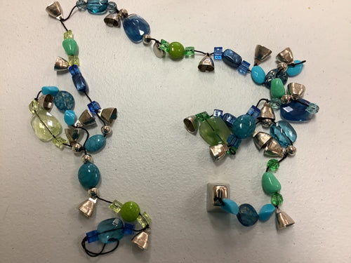 Green teal wind chime