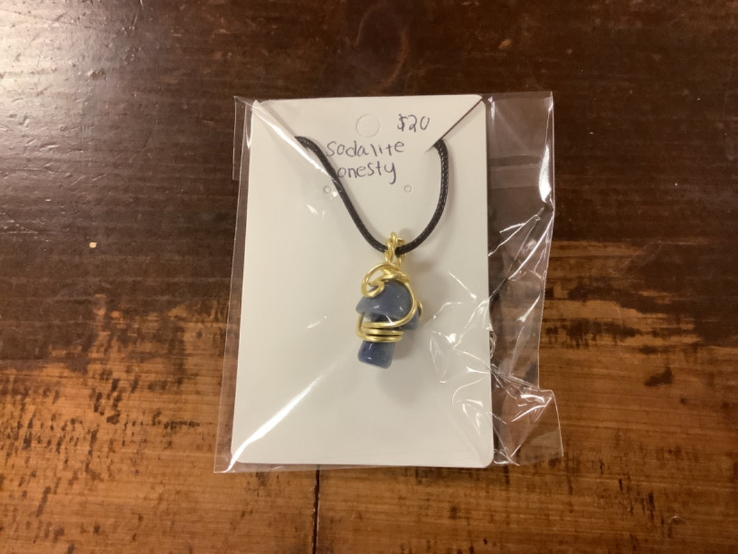 Sodalite Mushroom Necklace