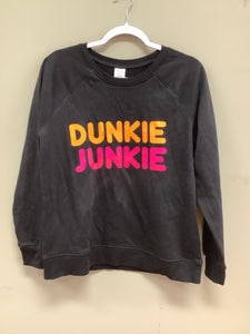 L Dunkin junkie crew neck