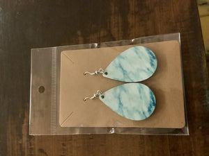 Blue swirl earrings