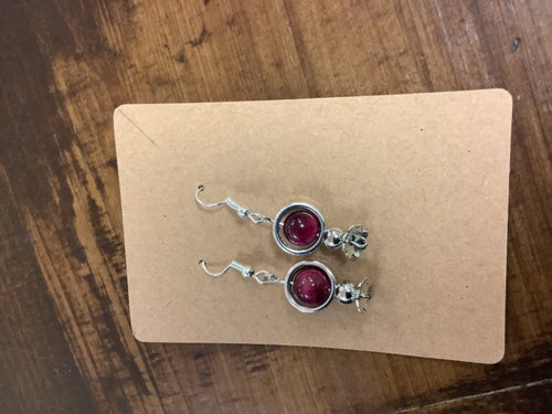 Maroon earrings