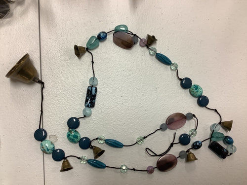 Blue marble shades wind chime