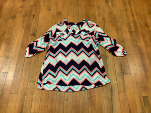 Unsized Chevron Blouse