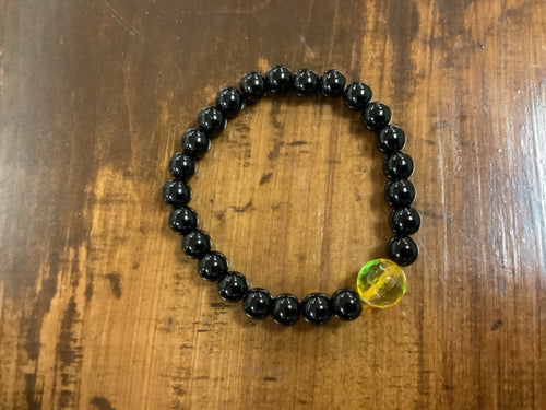 Black/yellow bracelet