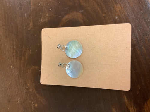 Holographic round earrings