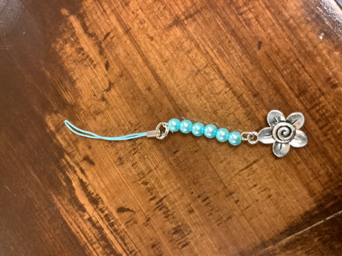 Blue flower charm
